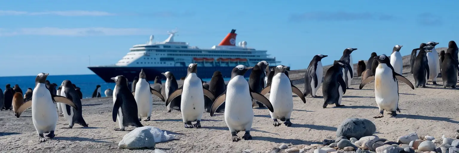 Penguin colony on South Georgia Island