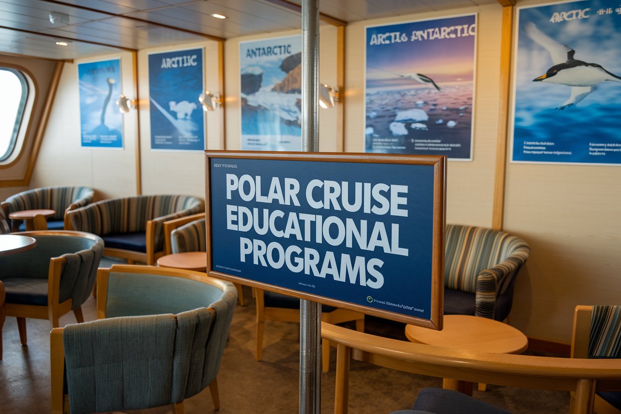 Sign with Polar cruise Educational Programs on a cruise ship