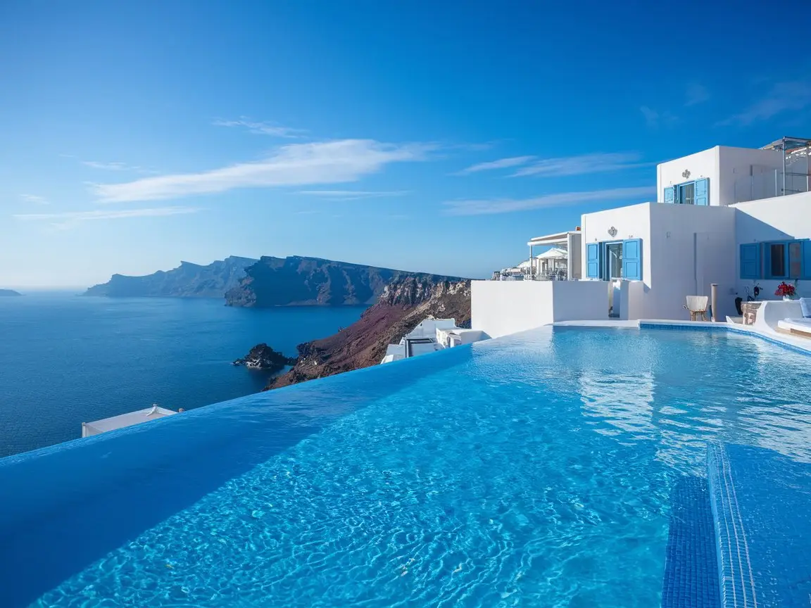 The Grace Hotel infinity pool in Santorini