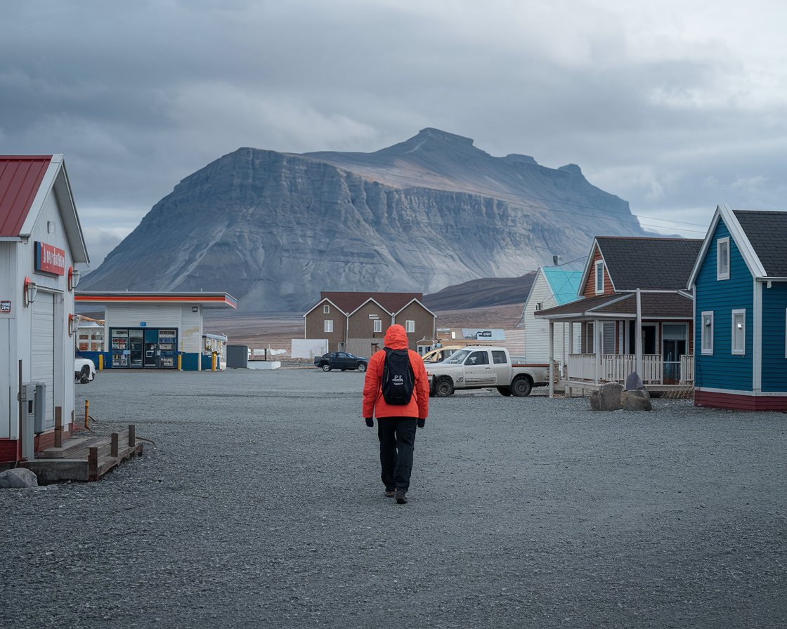 strolling around the town of Kangerlussuaq