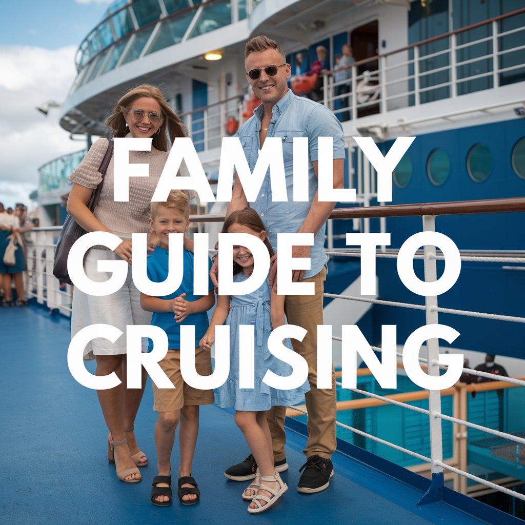 Family of four on a cruise ship