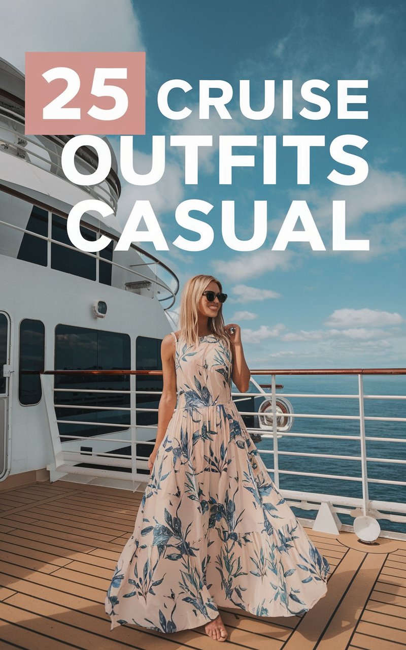 Lady wearing a summer dress one of 25 casual cruise outfit ideas