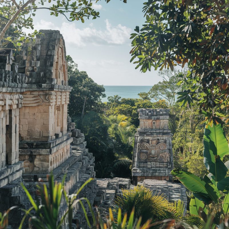mayan ruins and culture in Cozumel, Mexico