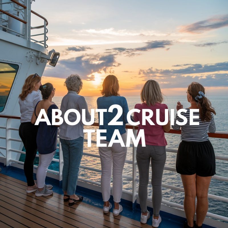 About2Cruise team watching the sunset on a cruise ship