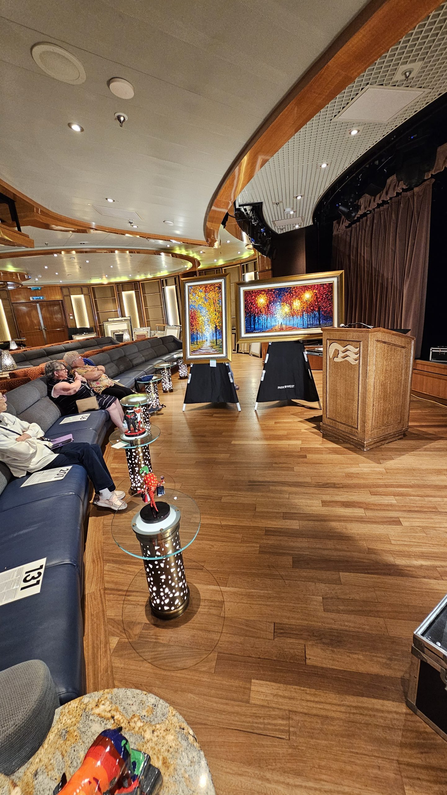 Art auction on Royal Princess cruise ship