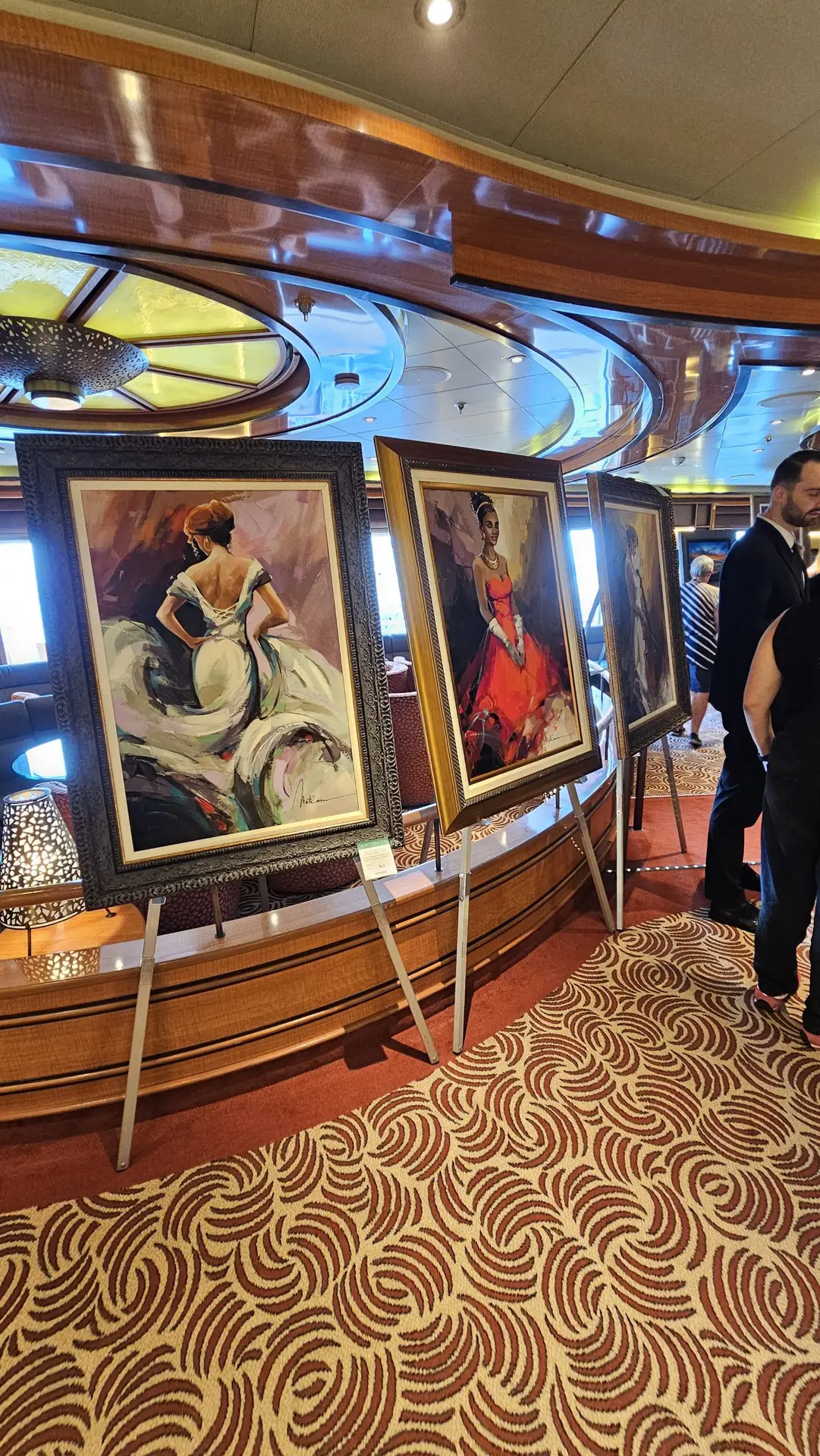 Art works for sale at the Royal Princess art auction