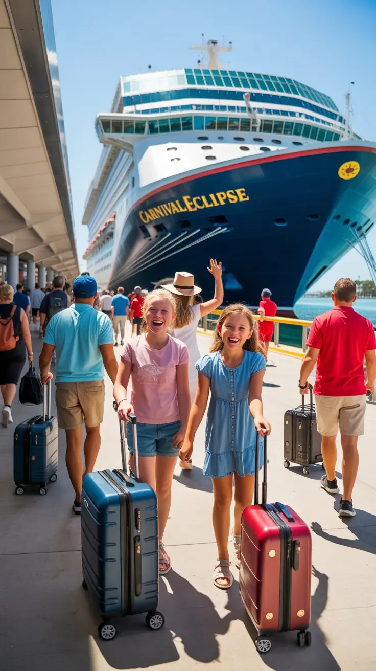 Sunny day in Port Canaveral Cruise terminal.