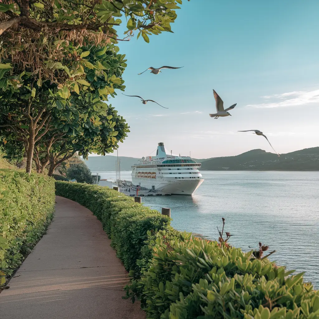 strolling by the harbor