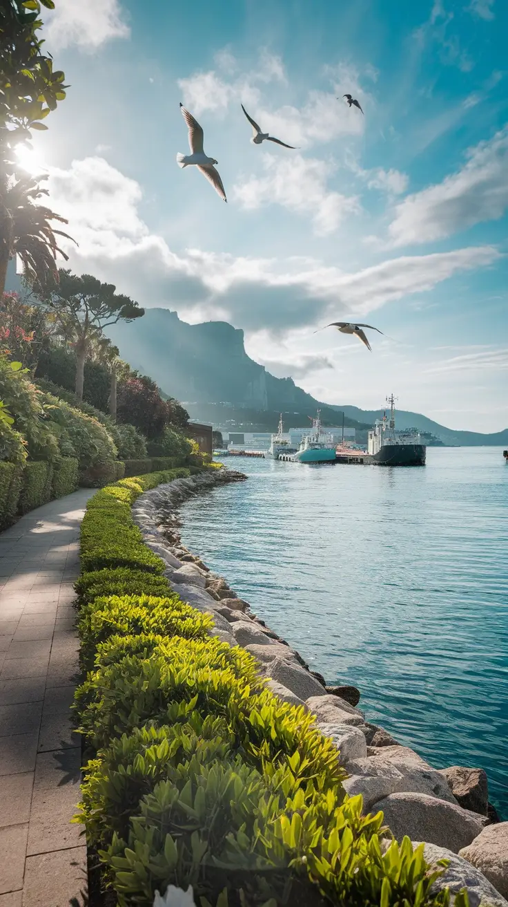 strolling by the harbor