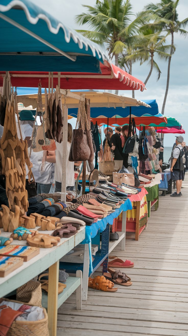 The largest and most iconic market near the pier, filled with stalls offering handmade goods from carvings to sandals. Vendors often share tall tales, so enjoy the entertainment.