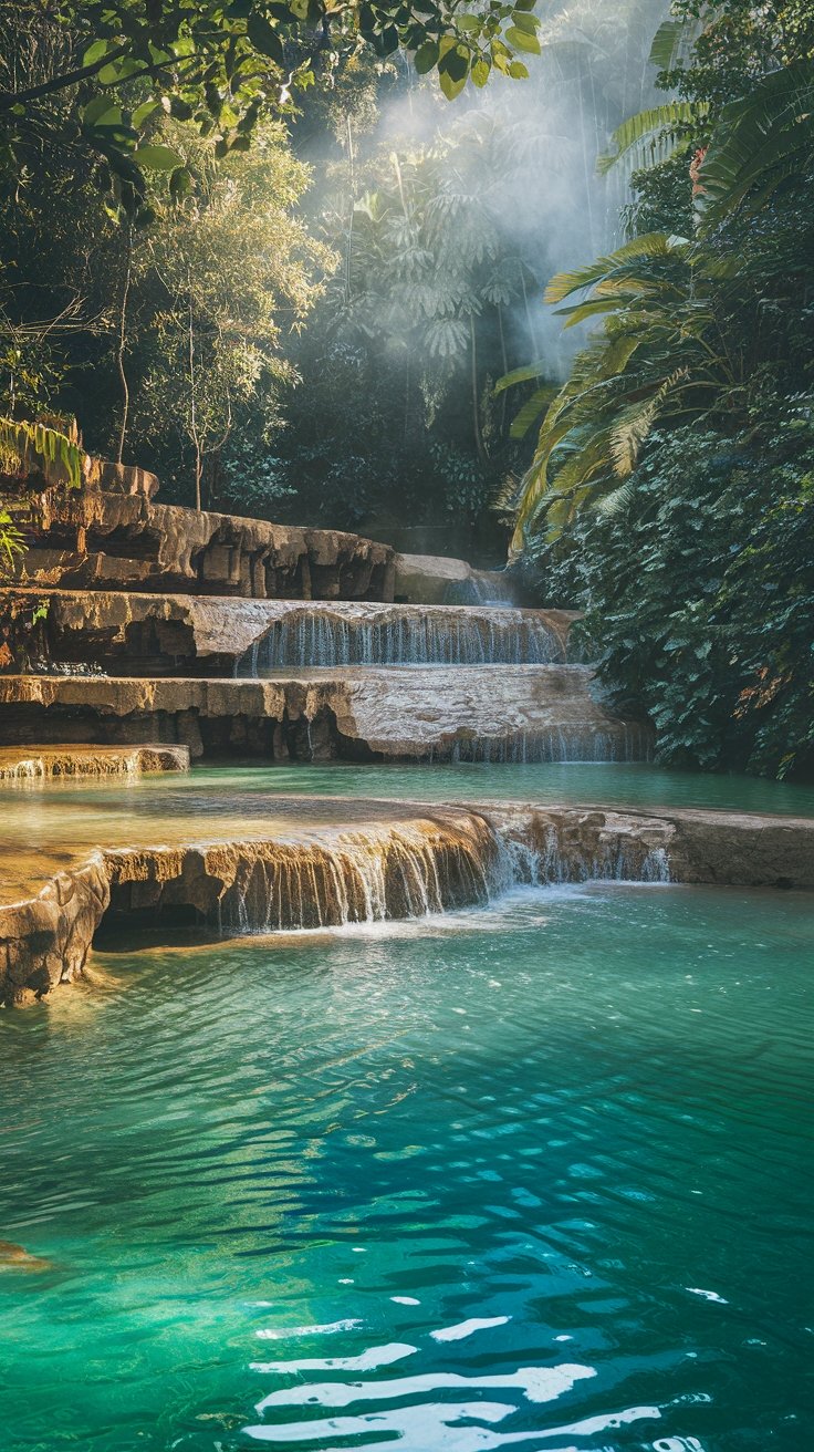 limestone spa in nature