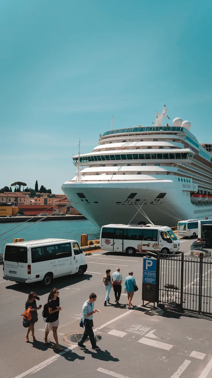 Your cruise docks in Civitavecchia, not Rome, requiring at least three hours round-trip travel. Choosing transportation and tours that pick you up at the port gate can save essential time and hassle.