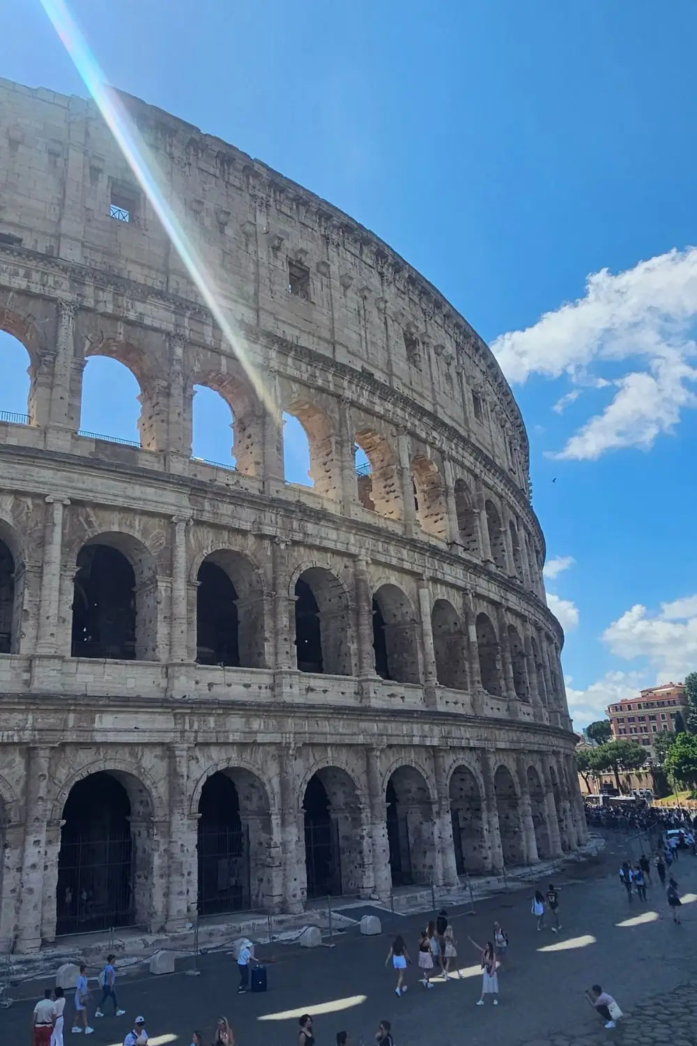 Outside the Colosseum in Rome