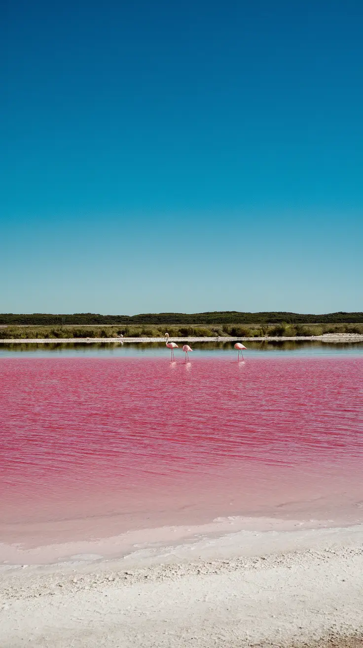Famous for its surreal pink salt lakes, Las Coloradas is a visual wonder about 2.5 hours from Progreso. Although swimming isn't allowed, pairing a visit here with a boat tour in Río Lagartos provides opportunities to see flamingos and crocodiles.