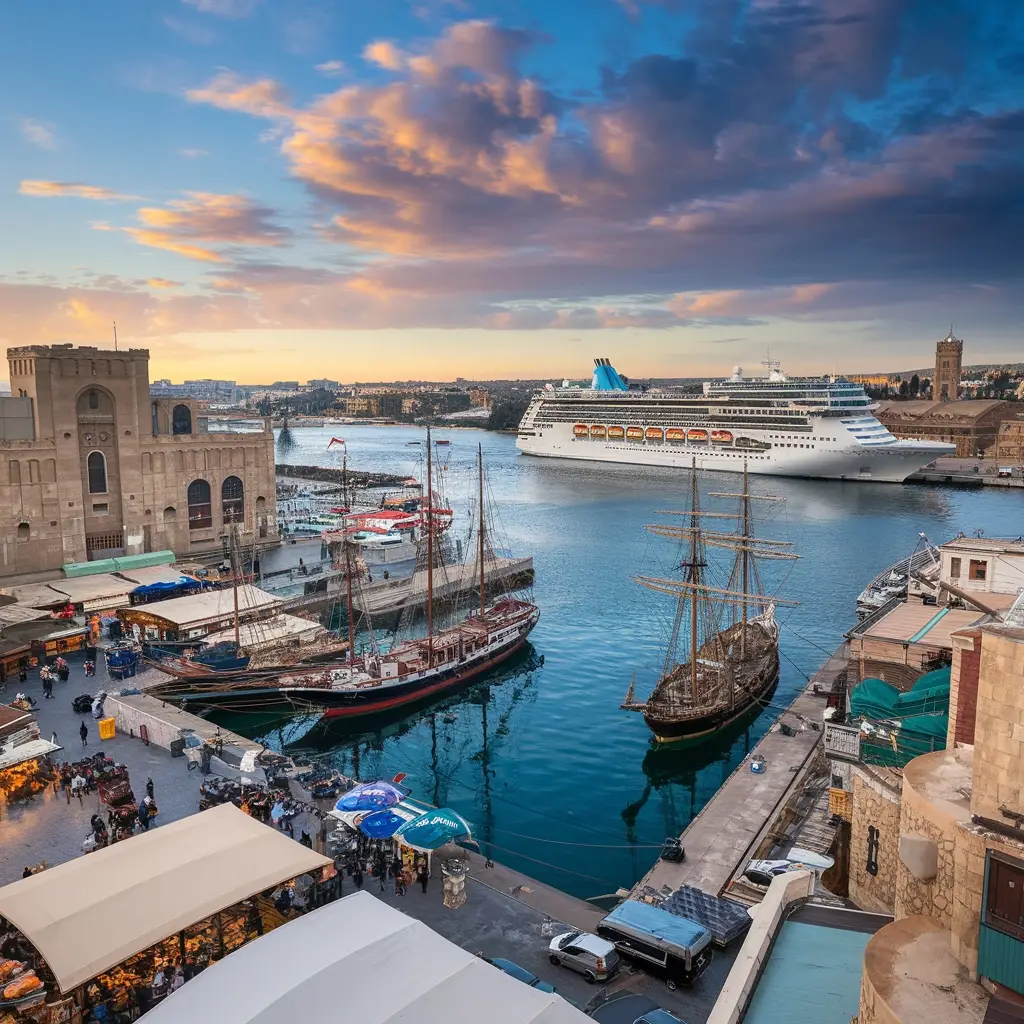 ancient port meets modern shipping