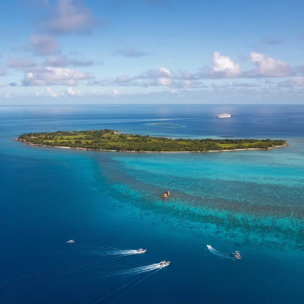 tender boats to curieuse island