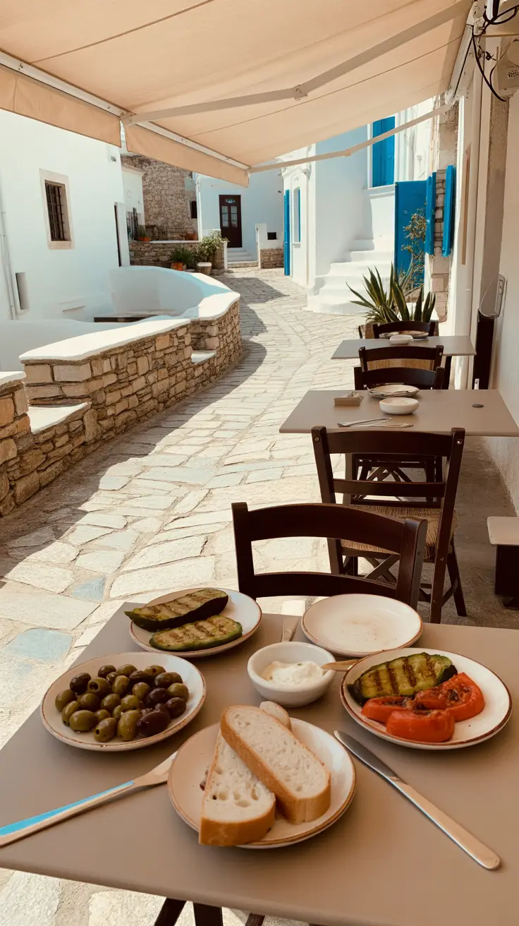 Nestled in the quiet village of Pyrgos, this spot serves hearty, traditional meze dishes in a rustic setting along the fortress path.