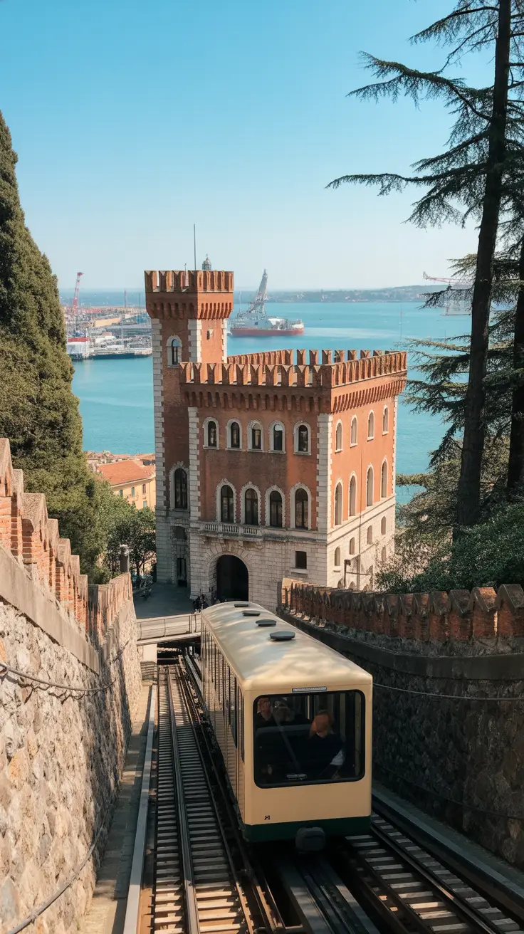 Big text overlay saying: Rainy Day in Genoa? Do This! in bold white letters on a dark box, designed for high visual impact; surrounded by a vibrant collage of realistic images showcasing indoor activities and scenic views suitable for a rainy day in Genoa.