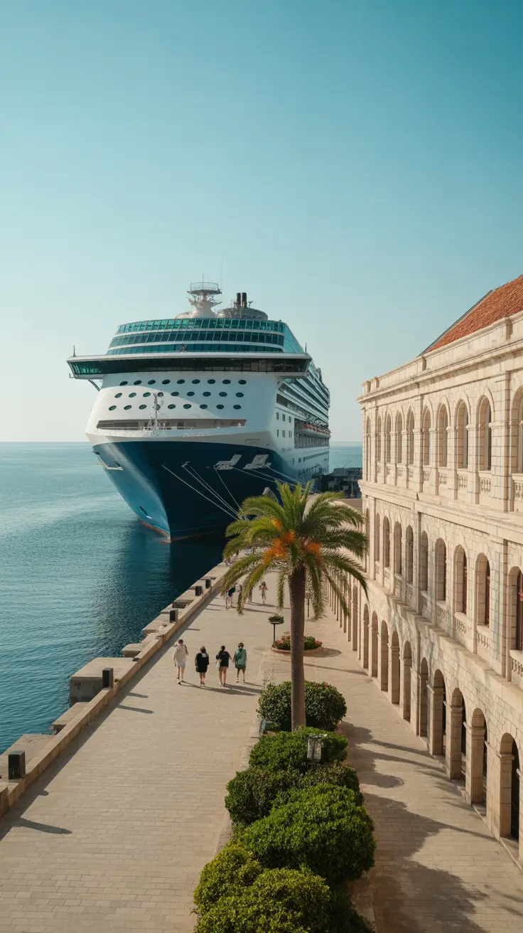 Overview of the Royal Naval Dockyard's transformation from Britain's largest overseas naval base into Bermuda's premier cruise port, blending colonial architecture with island charm.