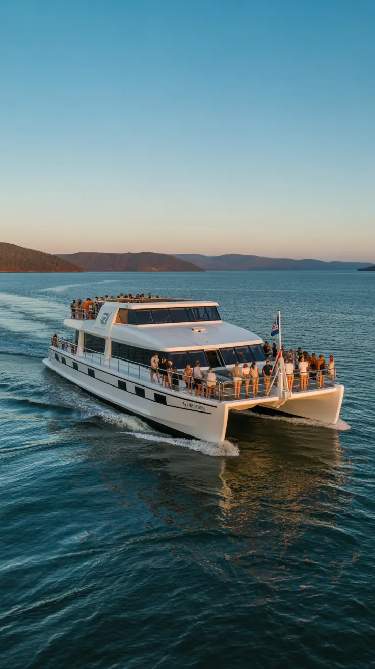 Ideal for families and larger groups, this spacious catamaran tour provides smooth rides, panoramic views, and educational commentary, though it may lack in intimacy.