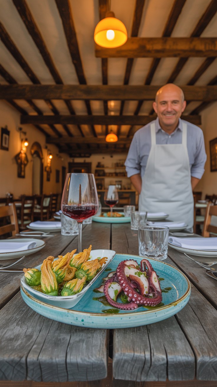 Antica Osteria Ruga Rialto with delicious food in Venice Italy