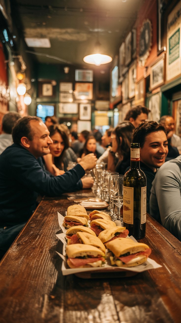 Bacareto Da Lele bar with mini paninis in Venice Italy