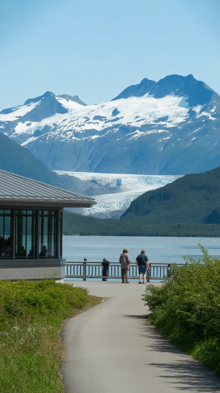 Enjoy educational exhibits and scenic overlooks without strenuous effort; the Visitor Center provides accessible glacier views and trailheads for all ages.