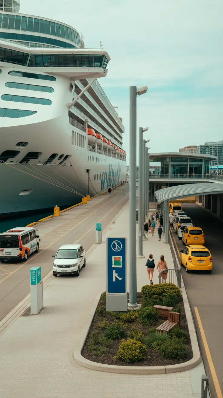Overview of the port’s walkability, visitor resources, transportation options, and connectivity for cruise passengers arriving in Hamilton.