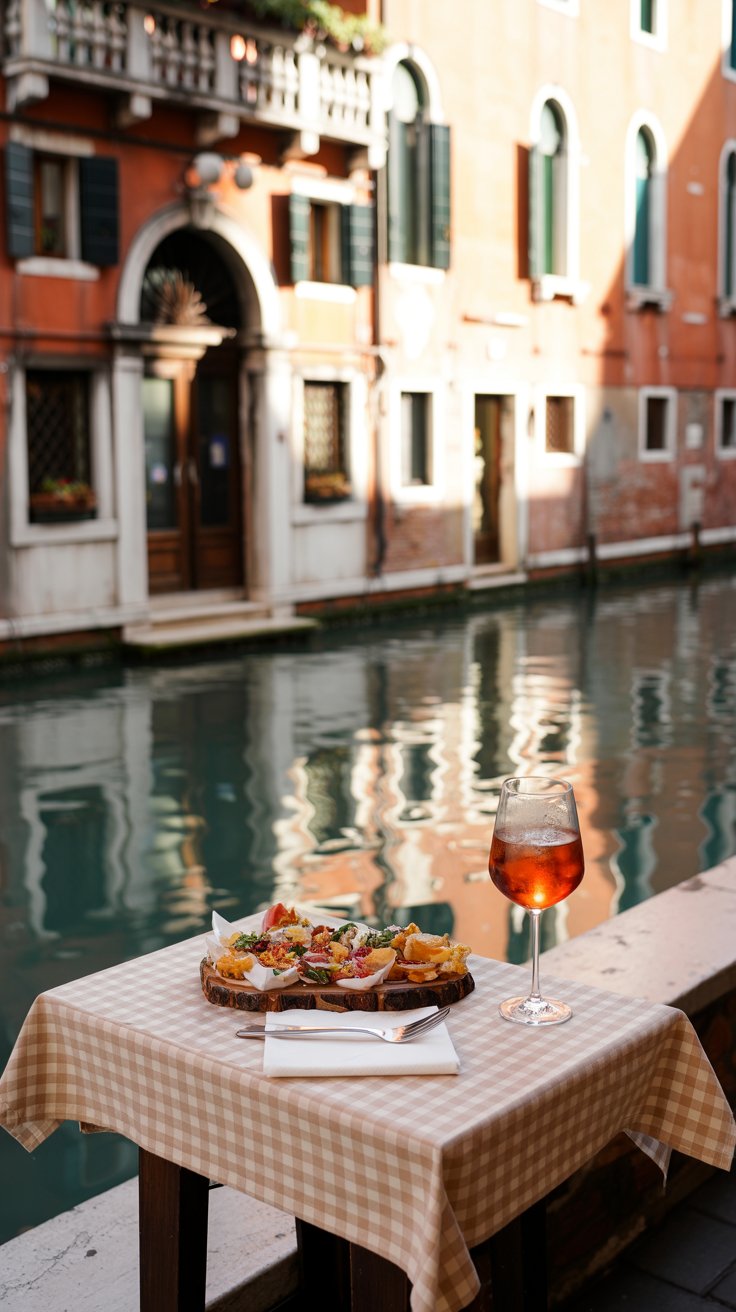 Rio de San Trovaso canal with cute cafe