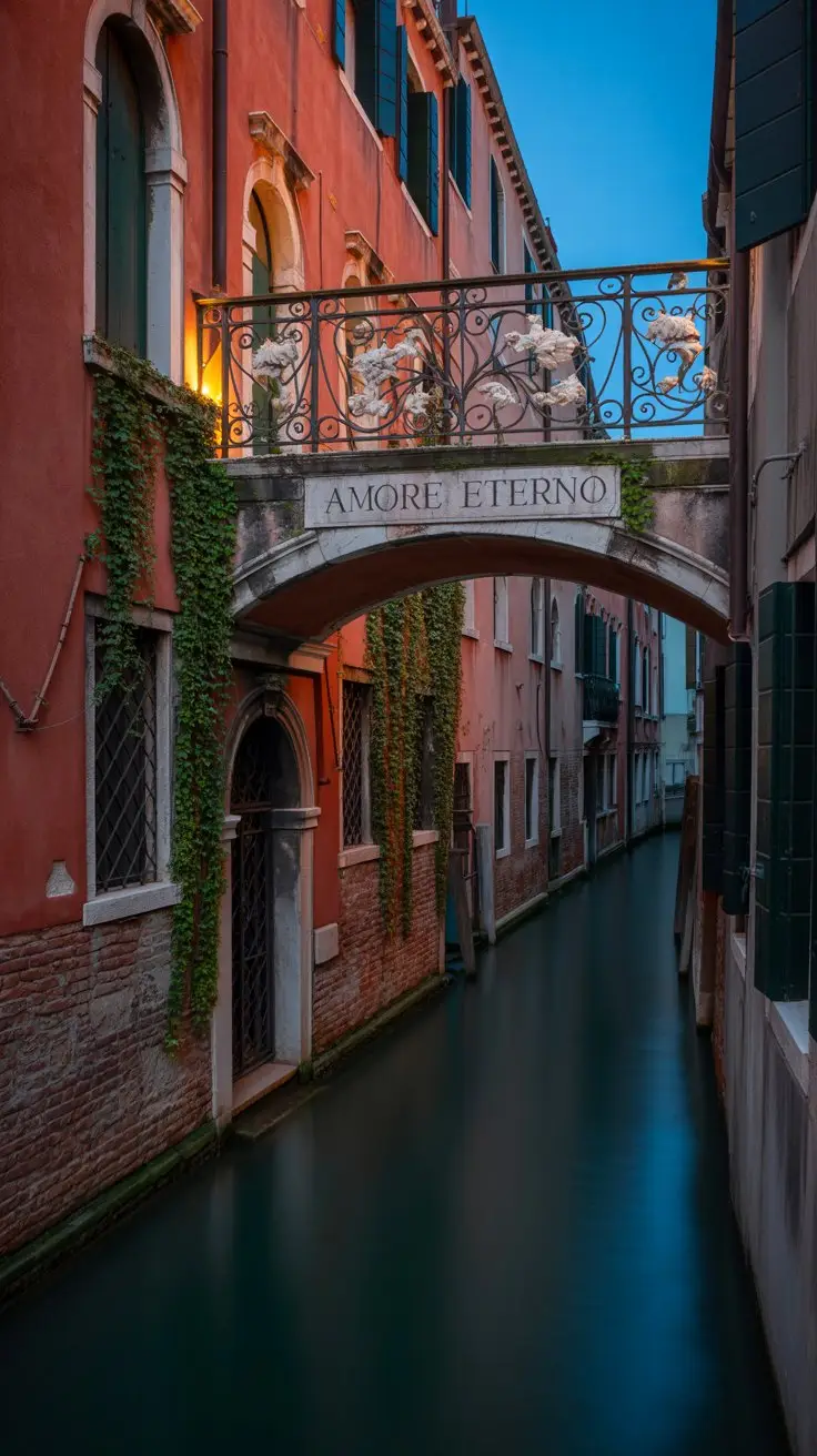 Rio del Remèr quiet canal in Venice Italy