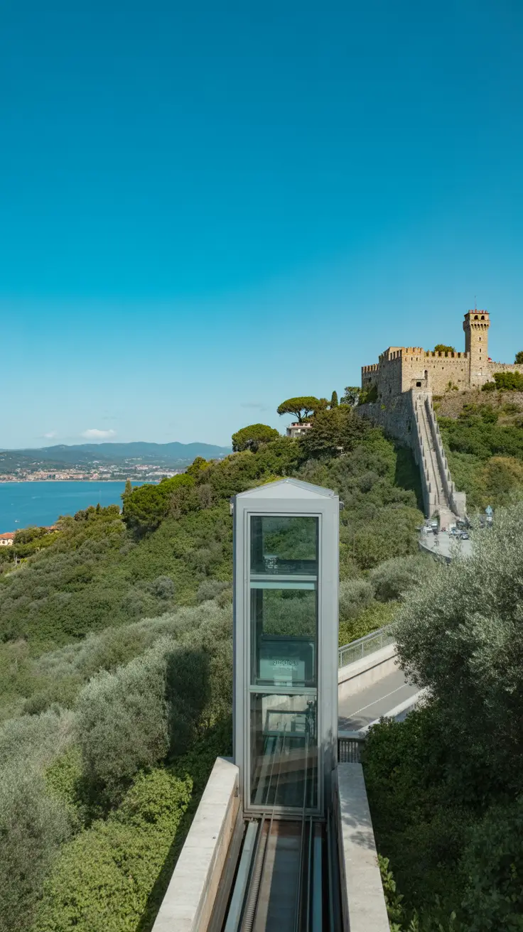 Ride a hillside elevator to reach a historic castle offering sweeping views of La Spezia’s bay and insight into its ancient past.