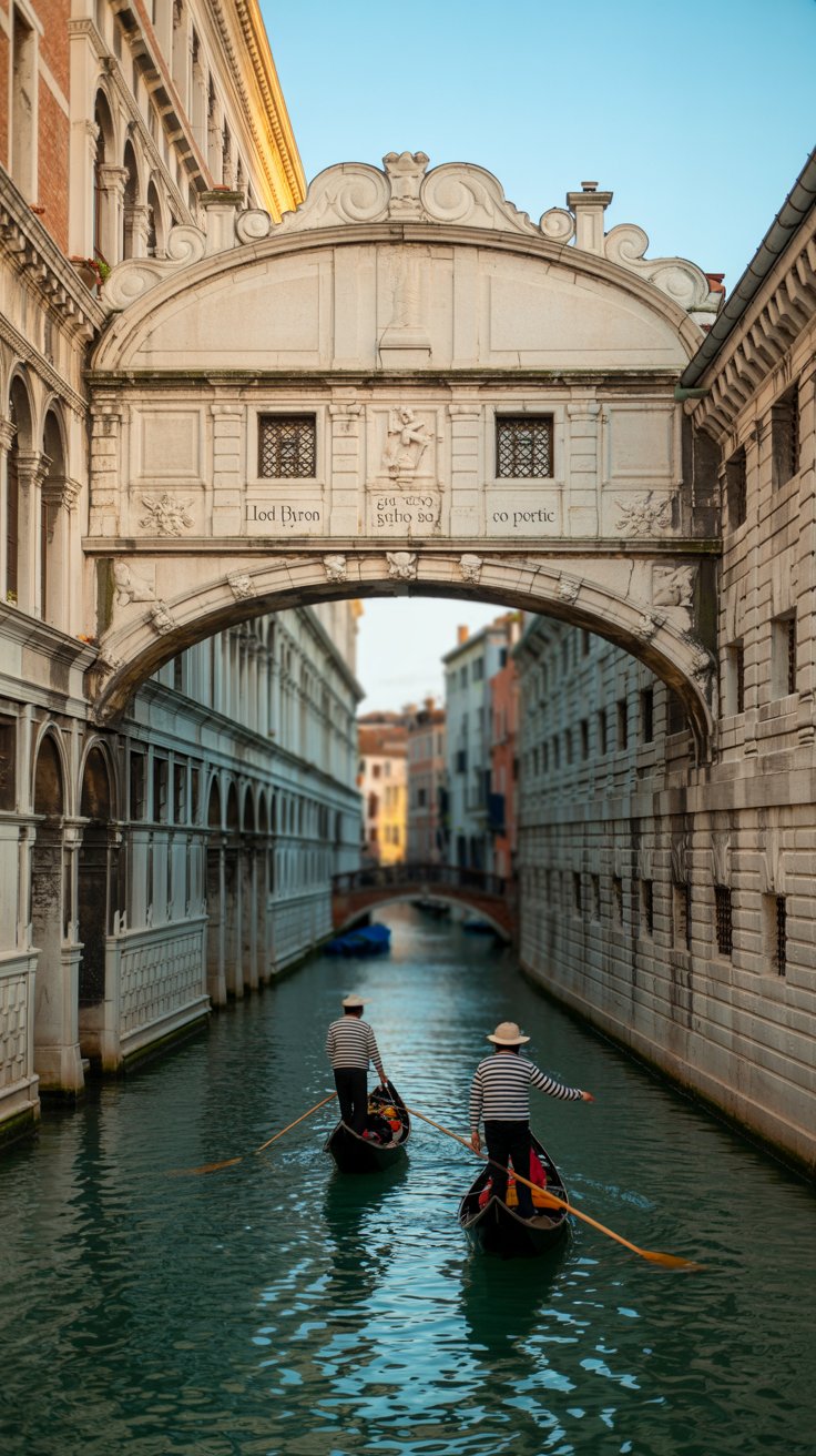 The Bridge of Sighs in Venice Italy