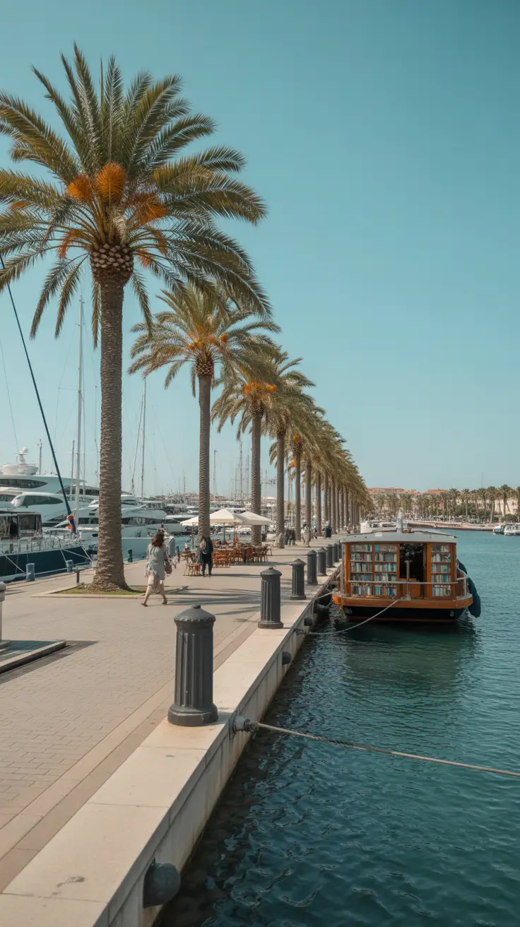 Begin your visit with a stroll along La Spezia’s scenic promenade lined with palm trees and yachts, offering views, cafés, and the occasional floating bookshop.