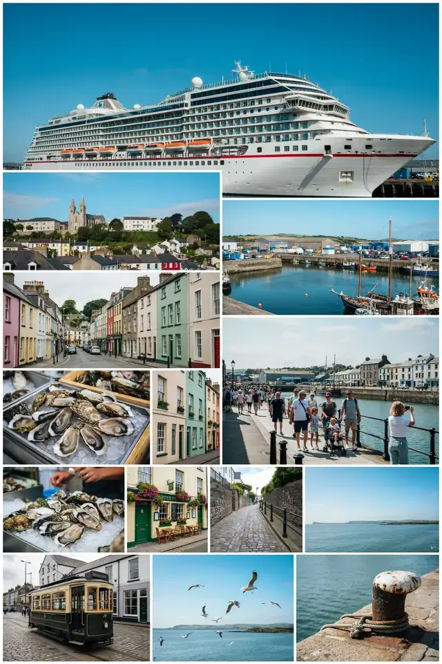 A collage of scenes and landmarks from Cobh Harbour