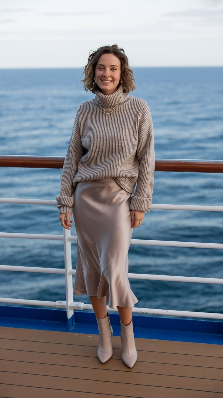 Dinner date night outfit for Alaskan cruise in July