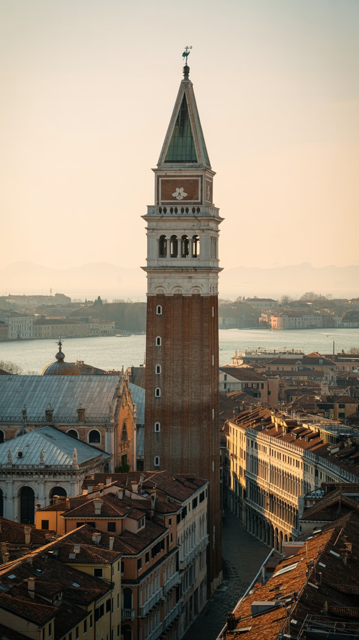 San Giorgio Maggiore church bell tower in Venice Italy
