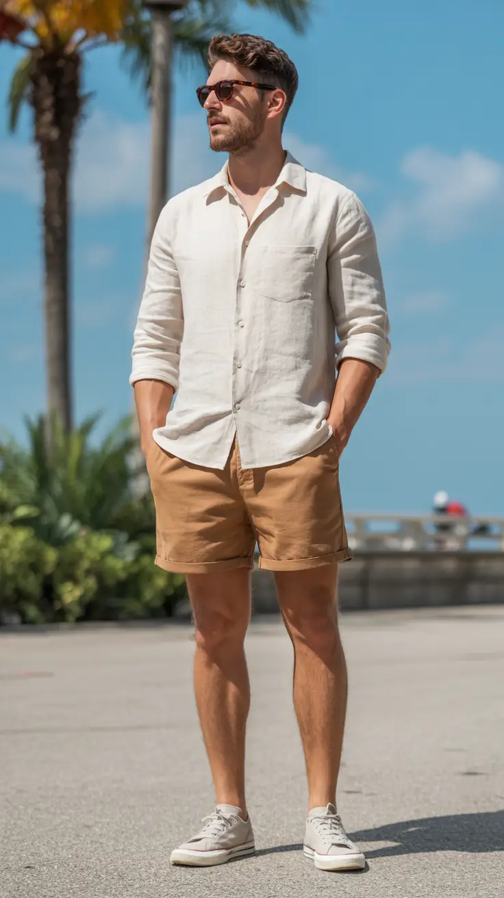 A vibrant lifestyle advertisement showcasing a curated collection of ten stylish outfits perfect for an Aruba cruise, displayed as a visually appealing collage against a backdrop of a pristine turquoise beach and crystal-clear ocean. Each outfit is artfully arranged on tanned, diverse models posed naturally in various beach settings – lounging on a sunbed, strolling along the shore, or enjoying a sunset cocktail – creating a dynamic and aspirational feel. A large, bold text overlay prominently reads "10 Aruba Cruise Outfit Ideas" in a clean, modern sans-serif font, strategically positioned at the top of the image with a subtle drop shadow to ensure readability and draw the viewer's eye, conveying a sense of effortless style and tropical vacation bliss. The overall aesthetic is bright, airy, and luxurious, emphasizing the beauty of Aruba and inspiring viewers to plan their next cruise with confidence and impeccable fashion.