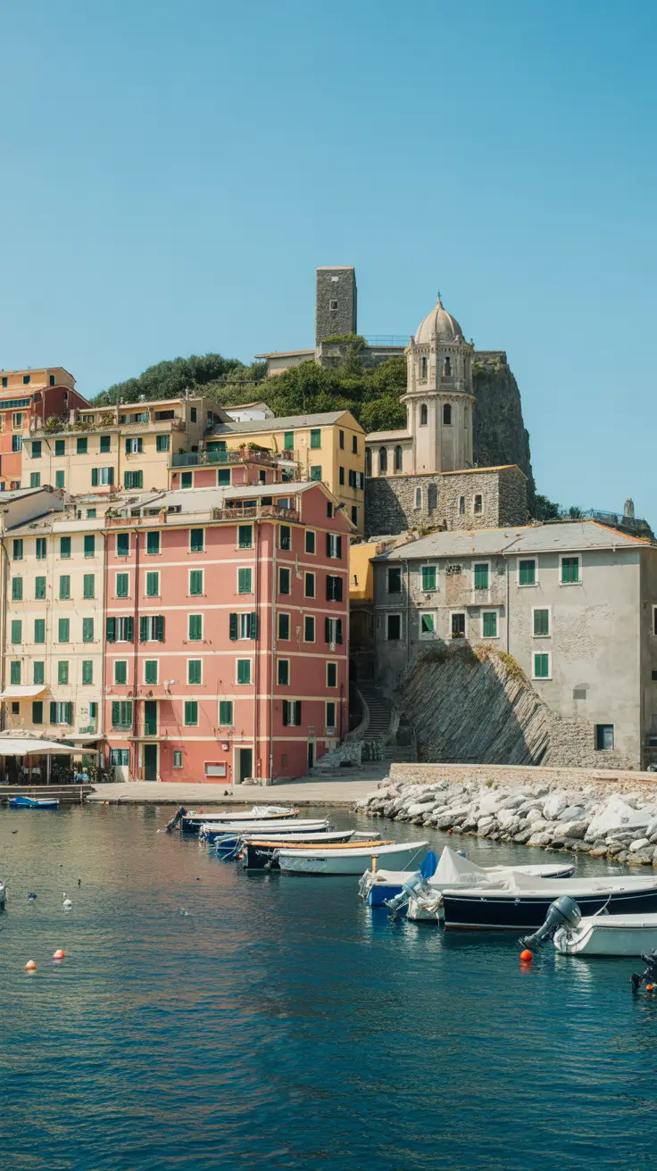 Big text overlay saying: “Skip the Tour, Find Hidden Italy” in bold white letters inside a dark box, surrounded by a vivid collage of colorful, realistic travel images showcasing off-the-beaten-path Italian destinations.