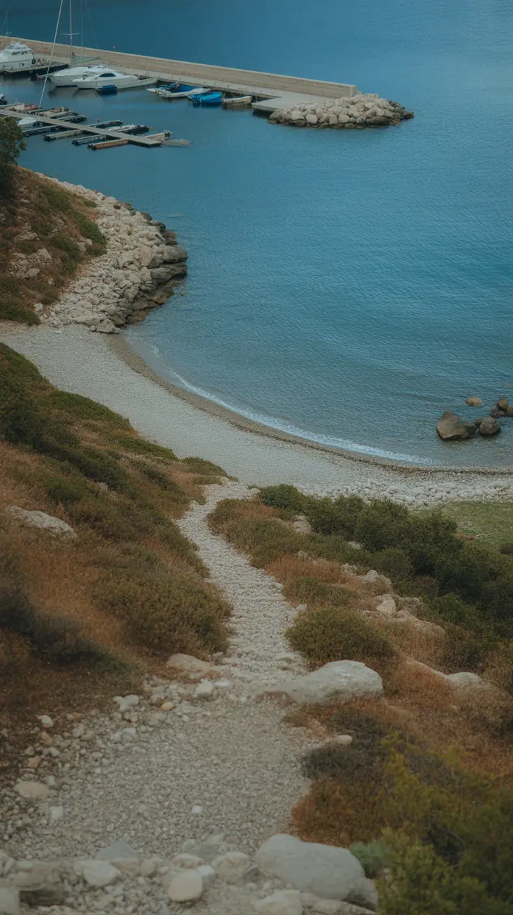 A photo of a cruise ship leaving the port of Riomaggiore, Cinque Terre, Italy, with the town's colorful buildings in the background. In the foreground is a dark-colored box featuring bold white text that reads "Riomaggiore Secrets Cruise Tours Miss." surrounded by a vibrant collage including a map of Cinque Terre, an image of the town, and a photo of a cruise ship.