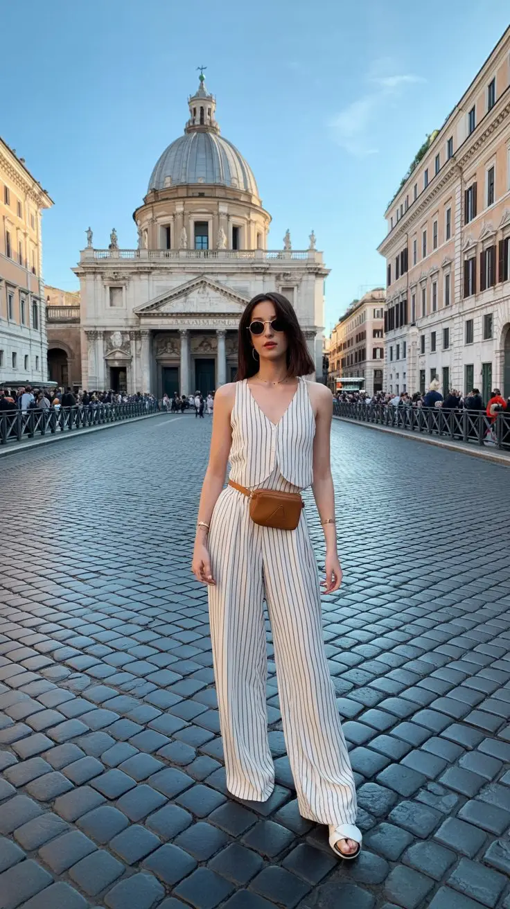 Jumpsuit with Belt Bag - Rome Outfit