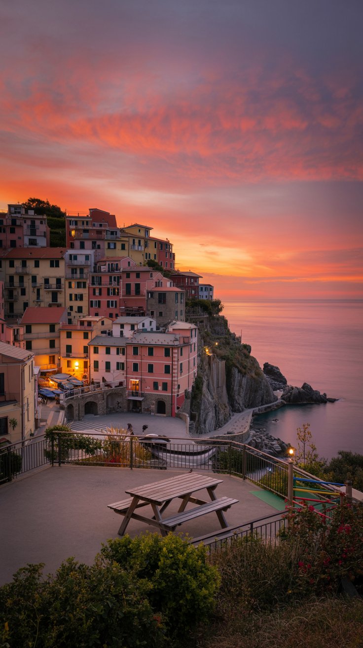 Punta Bonfiglio in Manarola sunset