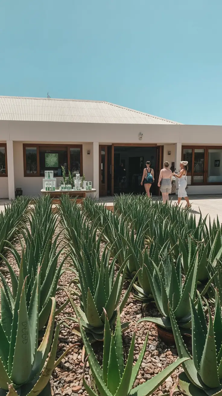 A vibrant lifestyle advertisement showcasing a stunning aerial view of turquoise waters and white-sand beaches in Aruba, with luxurious yachts anchored in the distance, evoking a sense of exclusivity and aspirational travel. The wide-angle composition captures warm, golden sunlight over an idyllic paradise, highlighting “8 Aruba Spots Cruise Passengers Miss” in bold white text, subtly promoting independent exploration over traditional cruise experiences.