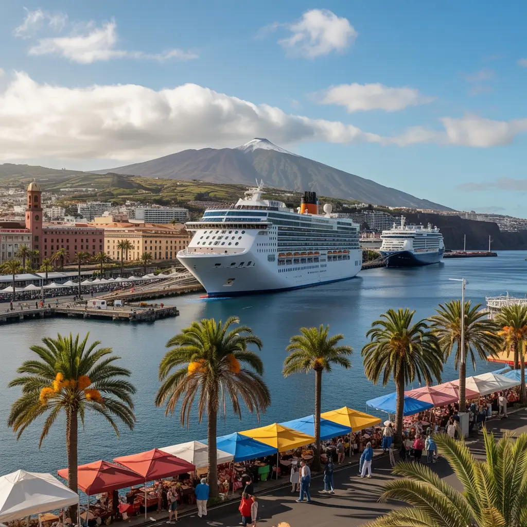 cruise port with attractions