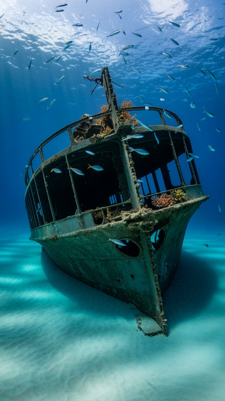 SS Sapona shipwreck snorkeling in Bimini