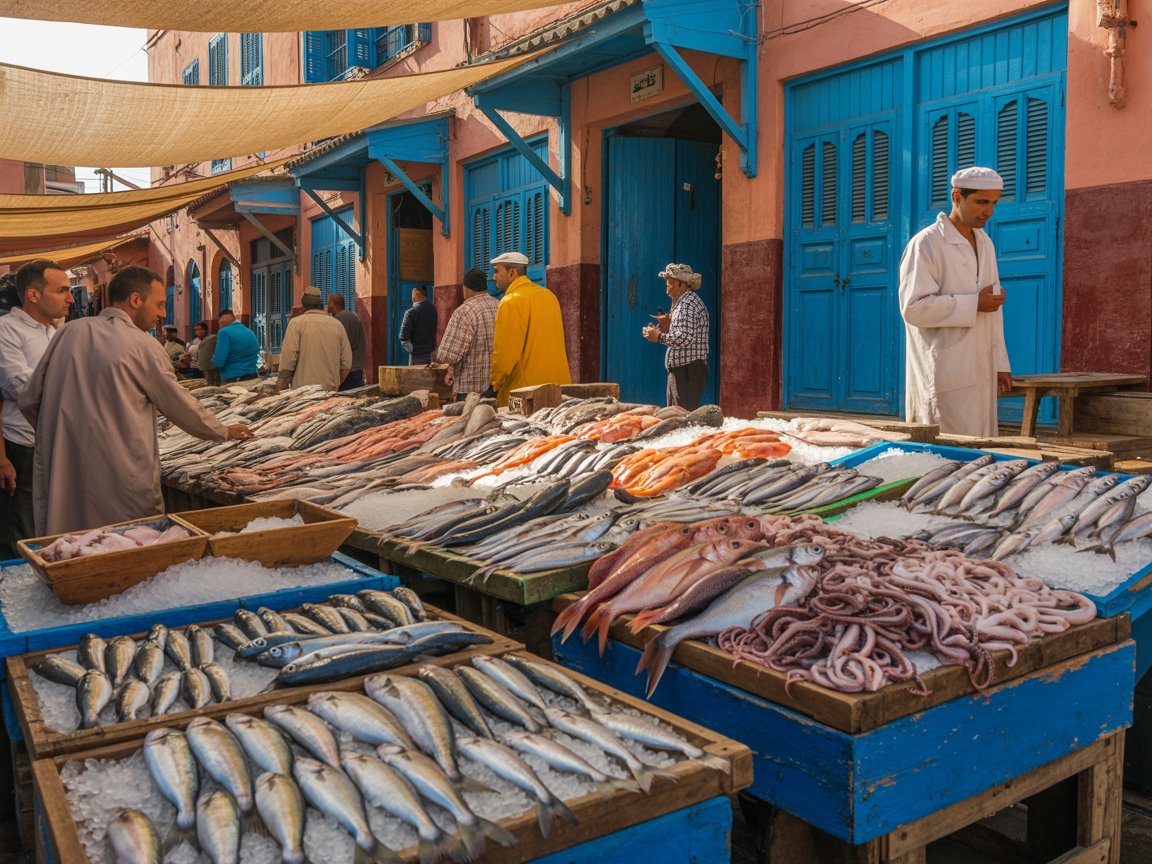 Fish market in Safi Morocco