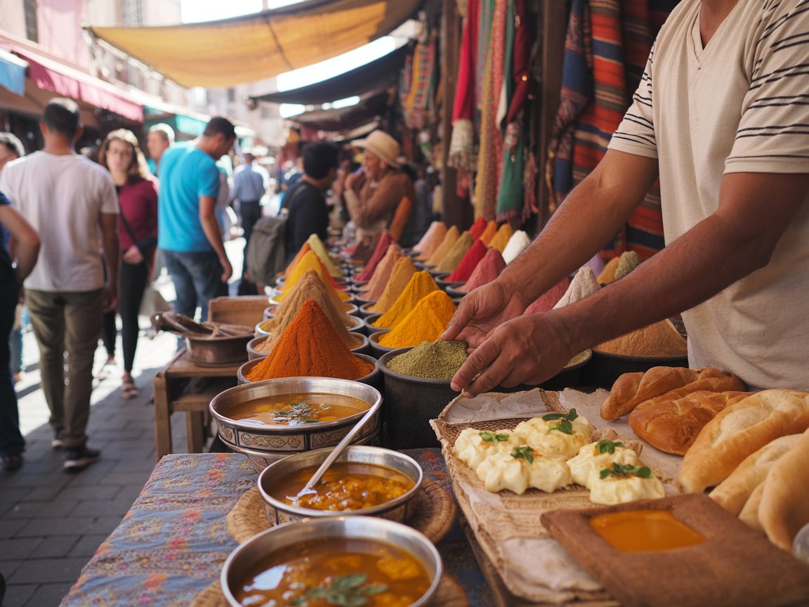 Nador city local vibe, authentic markets with some local food