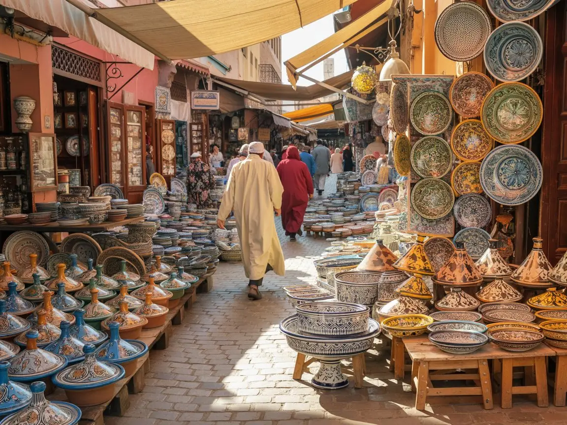 Pottery market in Safi Morocco
