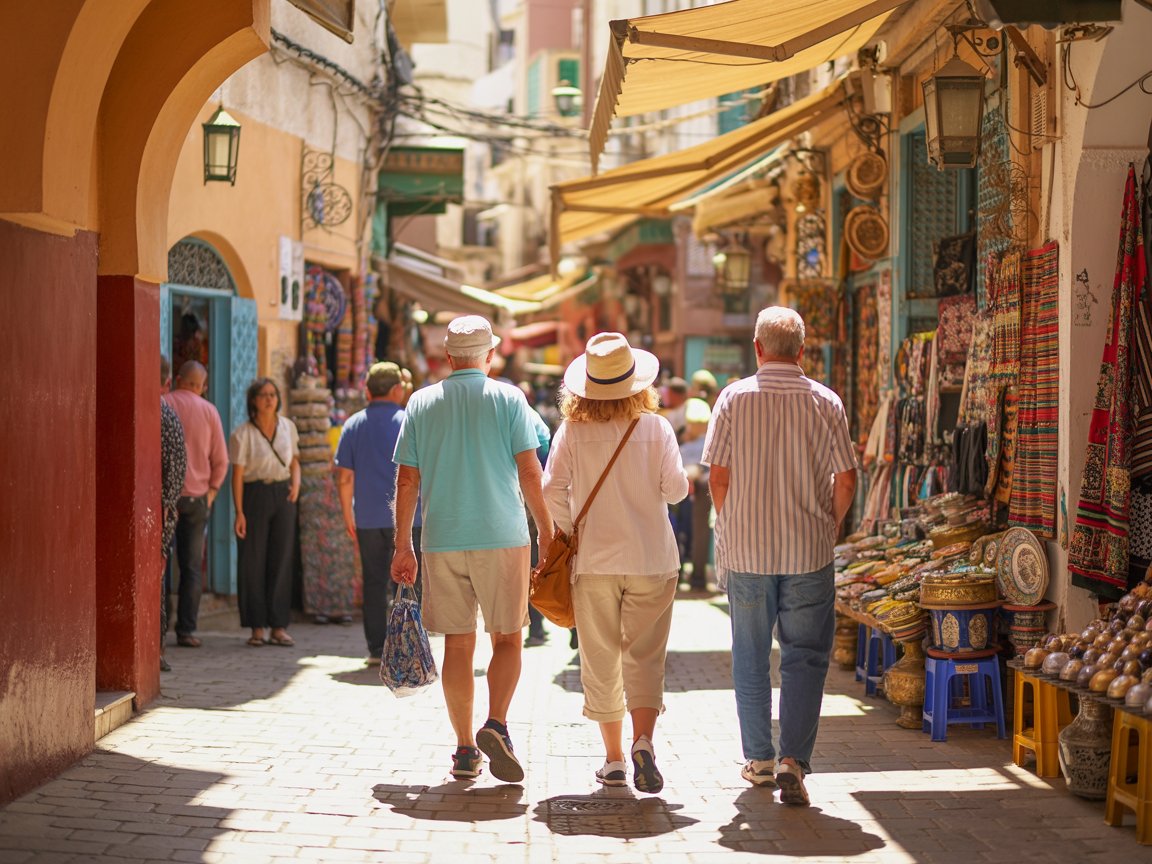 Cruise passengers exploring the Median in Tangier Morocco