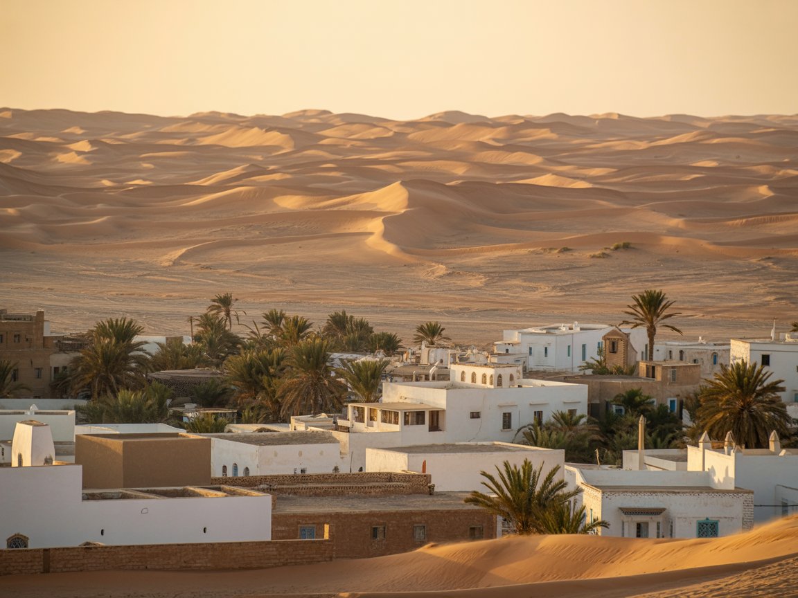 Dakhla Cruise Port - photo of town to desert