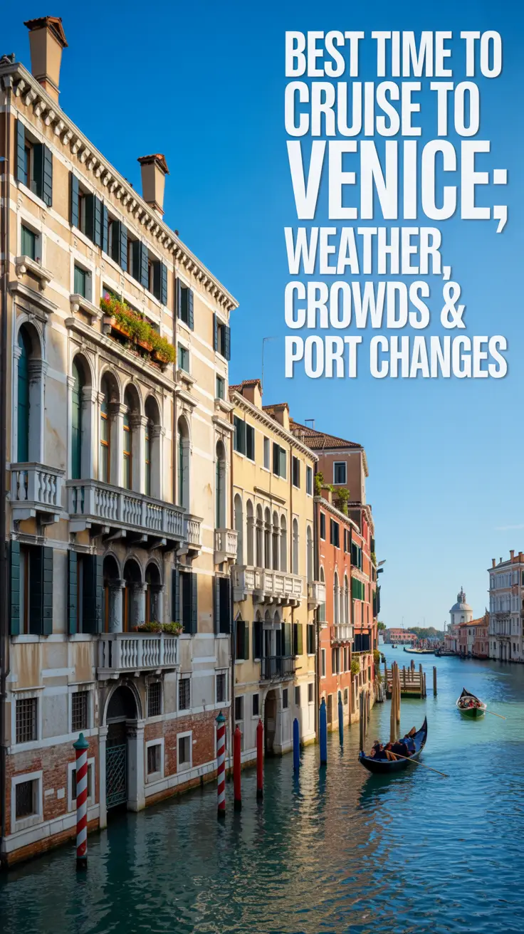 A stunning photograph showcasing the picturesque canals of Venice, Italy, bathed in bright sunlight. The scene focuses on a classic Venetian building facade with ornate balconies and weathered stone, situated directly beside a tranquil canal reflecting the clear blue sky. Gondolas gently glide along the water, framed by distant views of vibrant Venetian architecture.